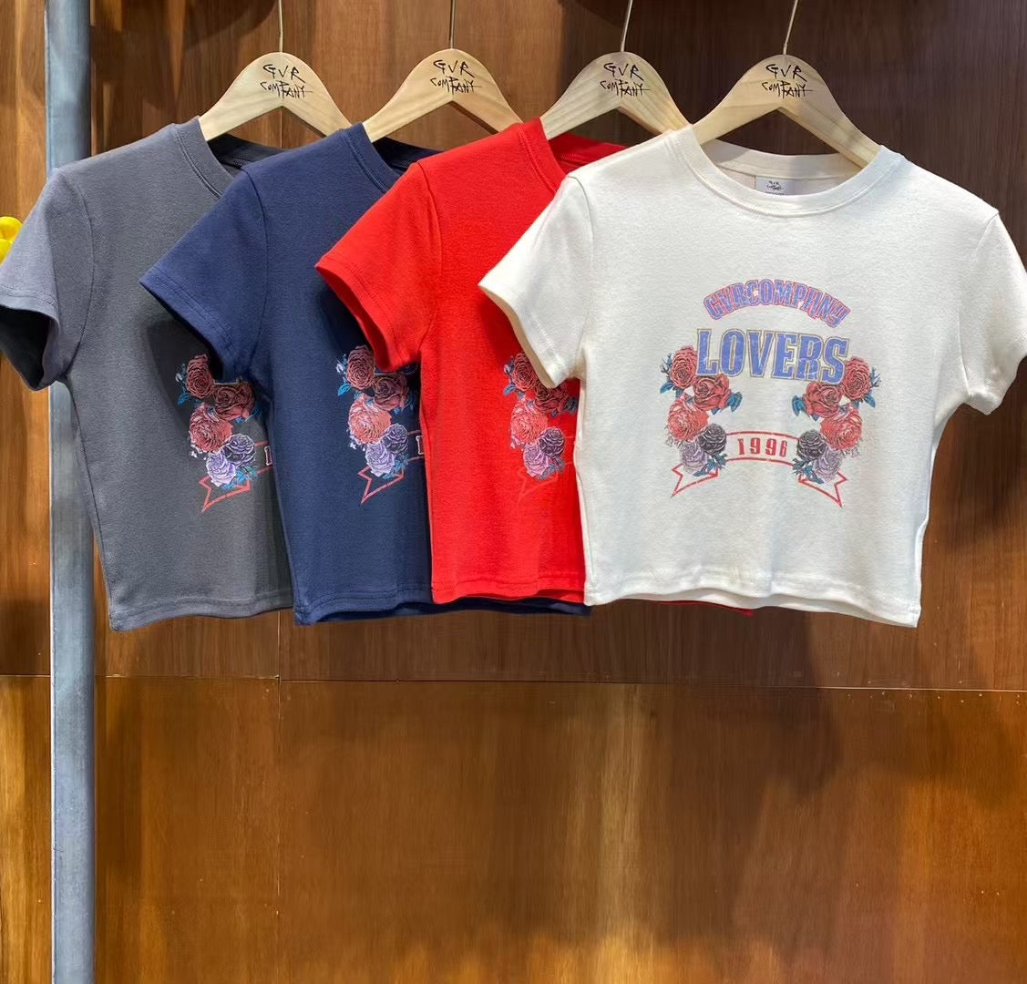 Lovers玫瑰短Tee
