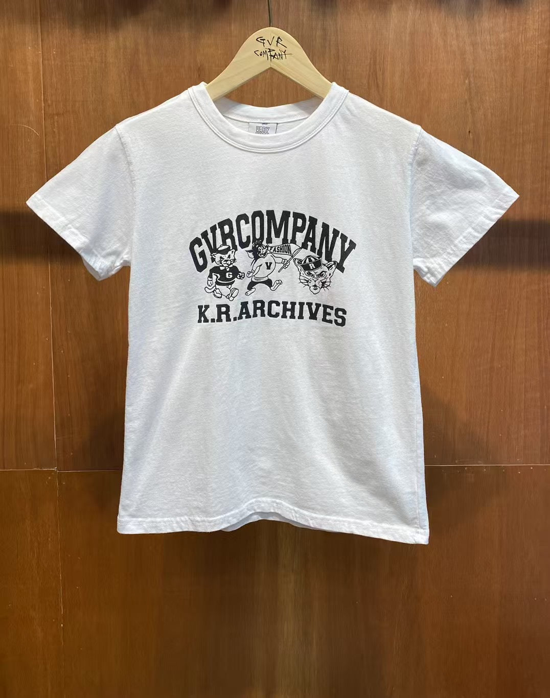 “K.R.ARCHIVE貓“洗水Tee