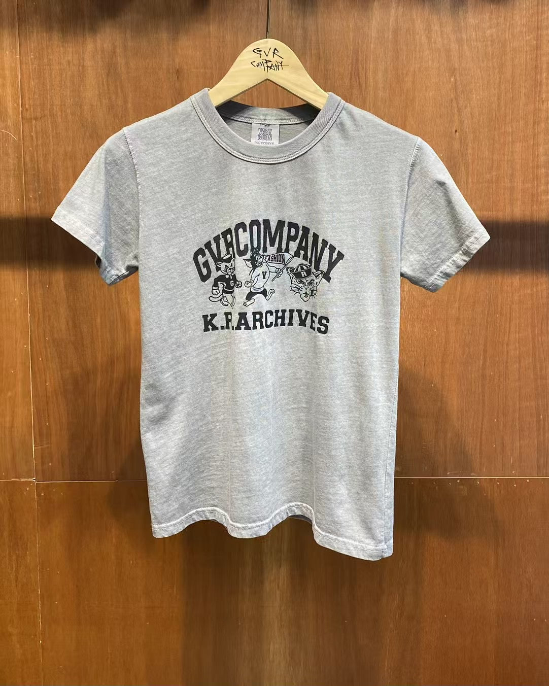 “K.R.ARCHIVE貓“洗水Tee