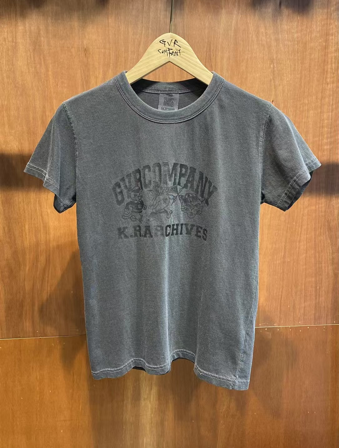 “K.R.ARCHIVE貓“洗水Tee