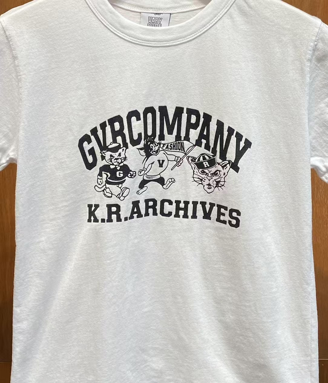 “K.R.ARCHIVE貓“洗水Tee
