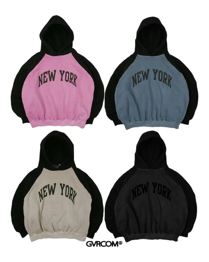 New York horn-shirt hooded sweatshirt