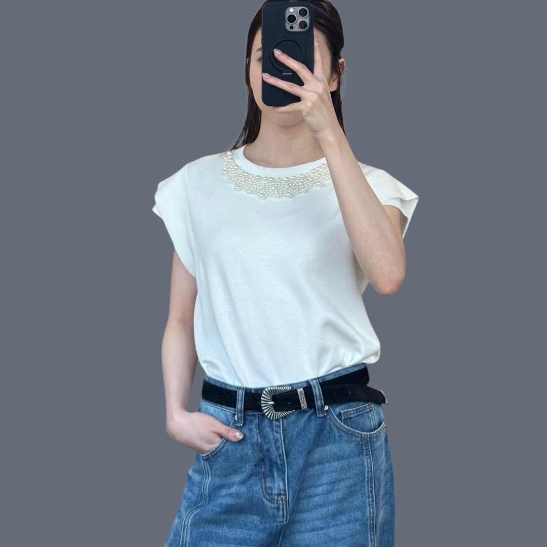 珍珠領Tee