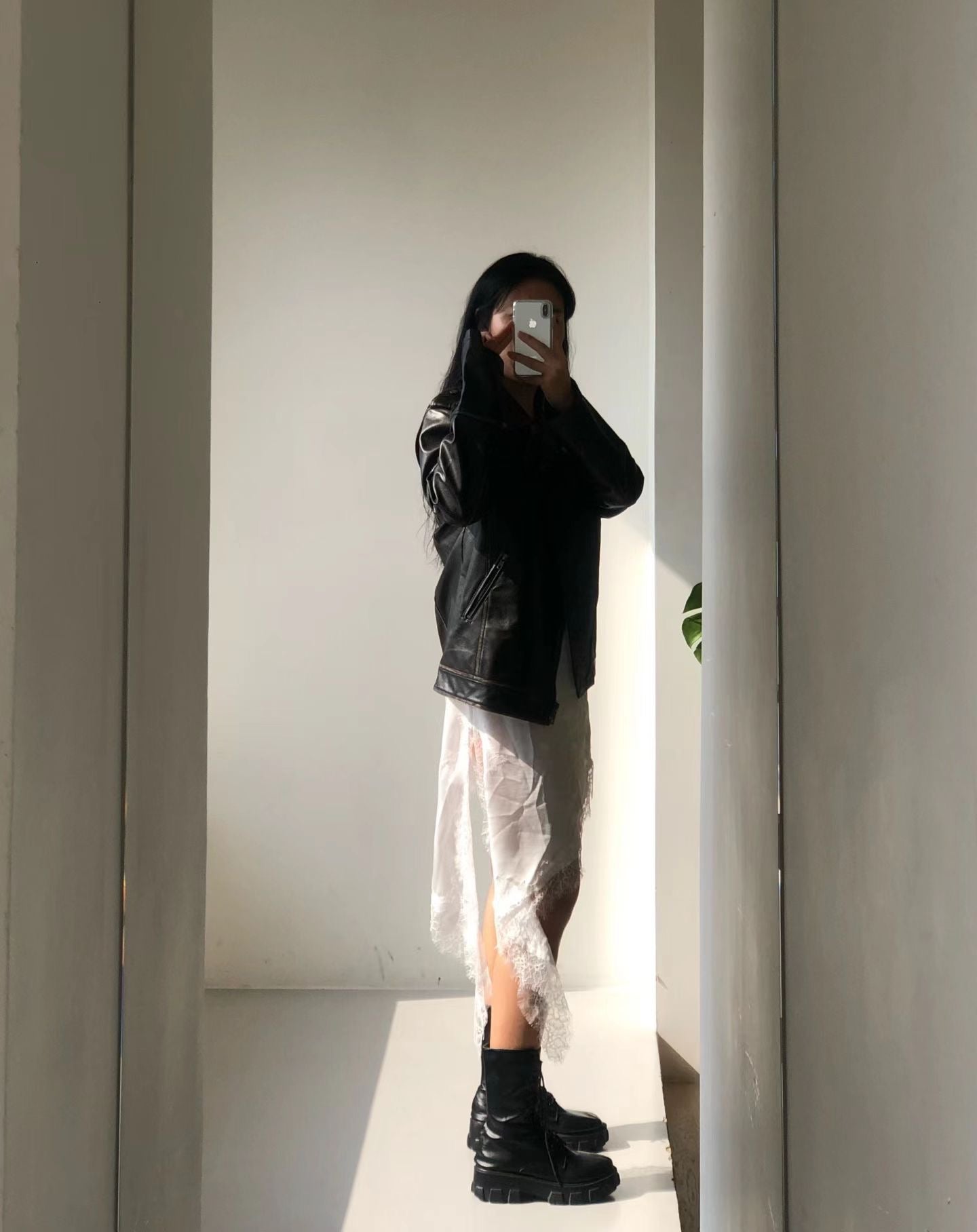 絲質lace吊帶連身裙