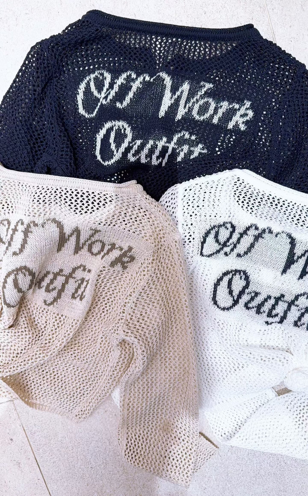 “Off Work”網網外套