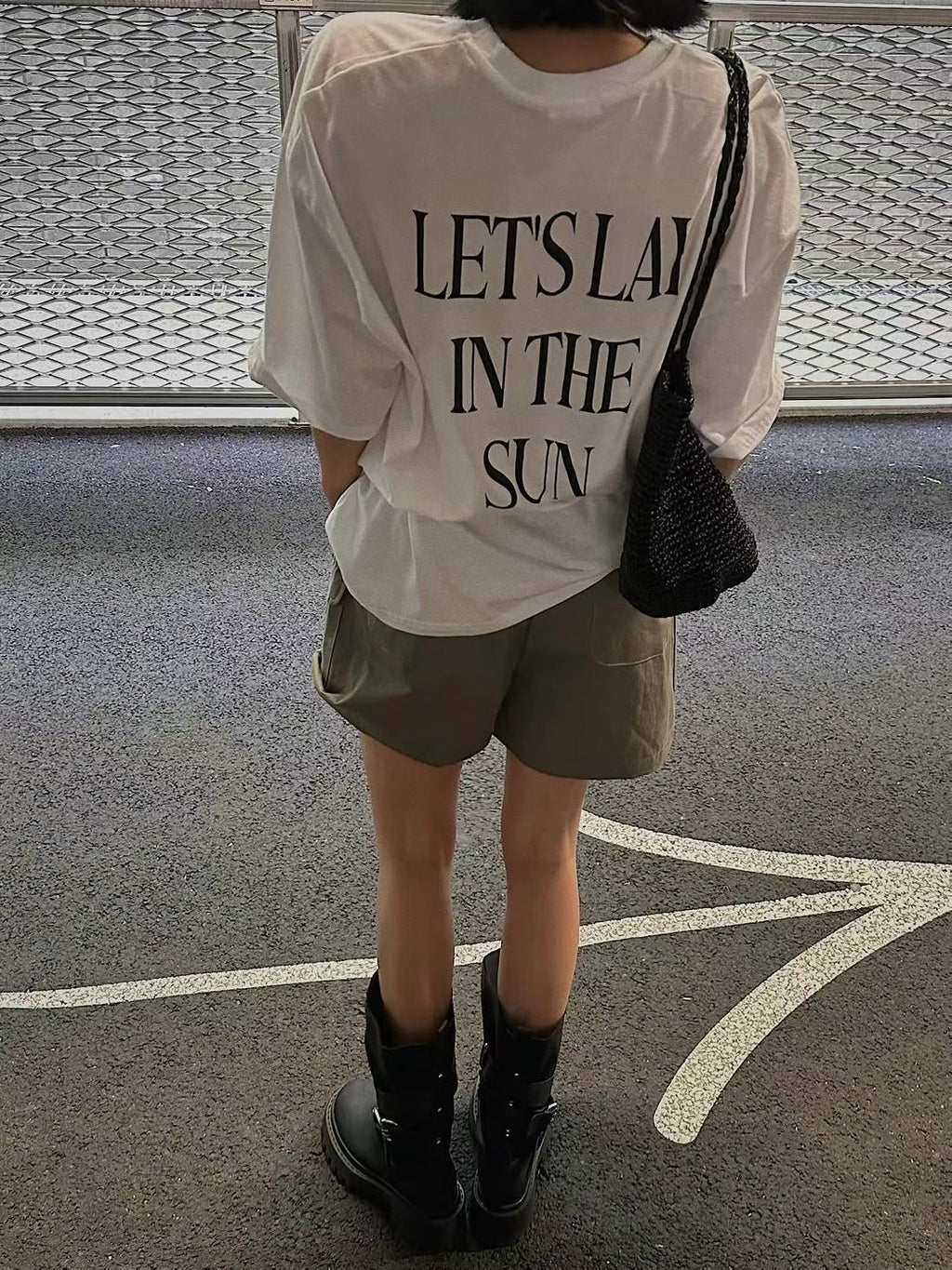 英文字pocket長Tee
