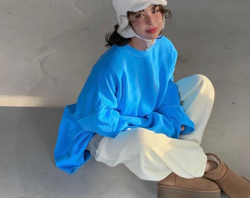 洗水淨色長衛衣