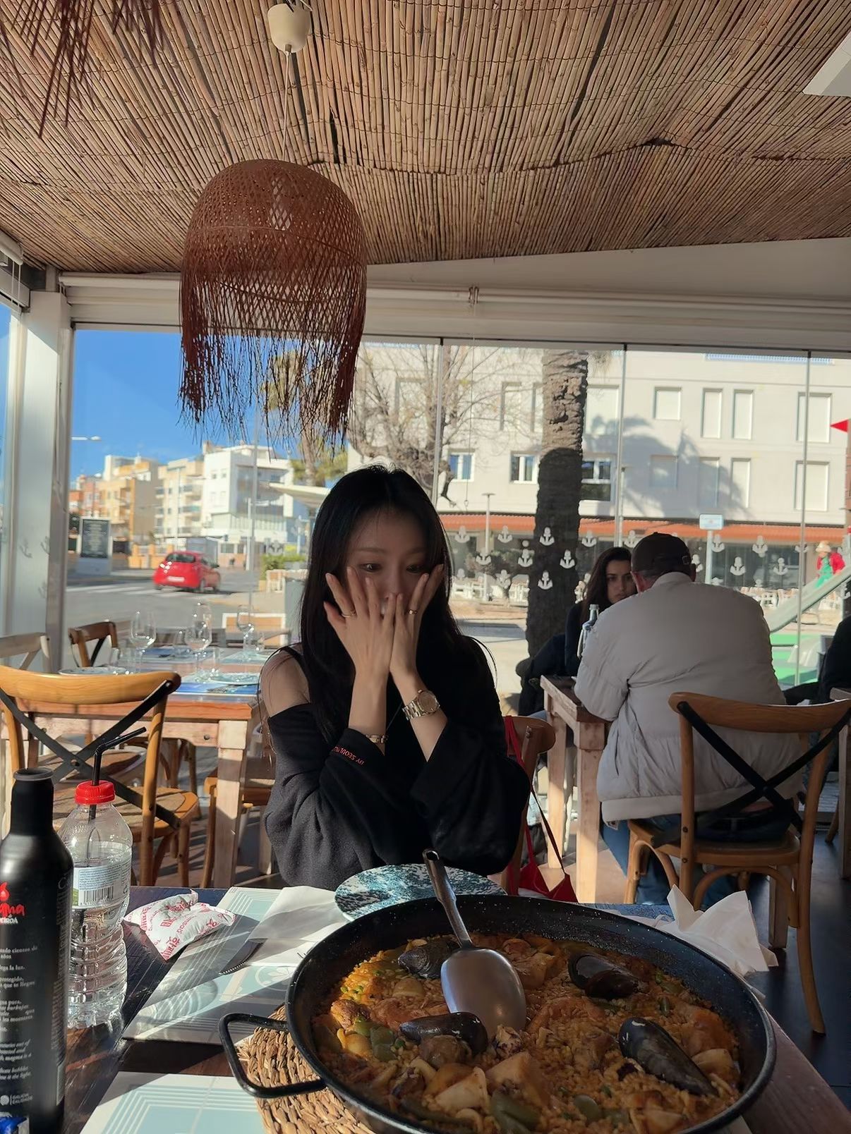 綁頸吊帶短Tee set