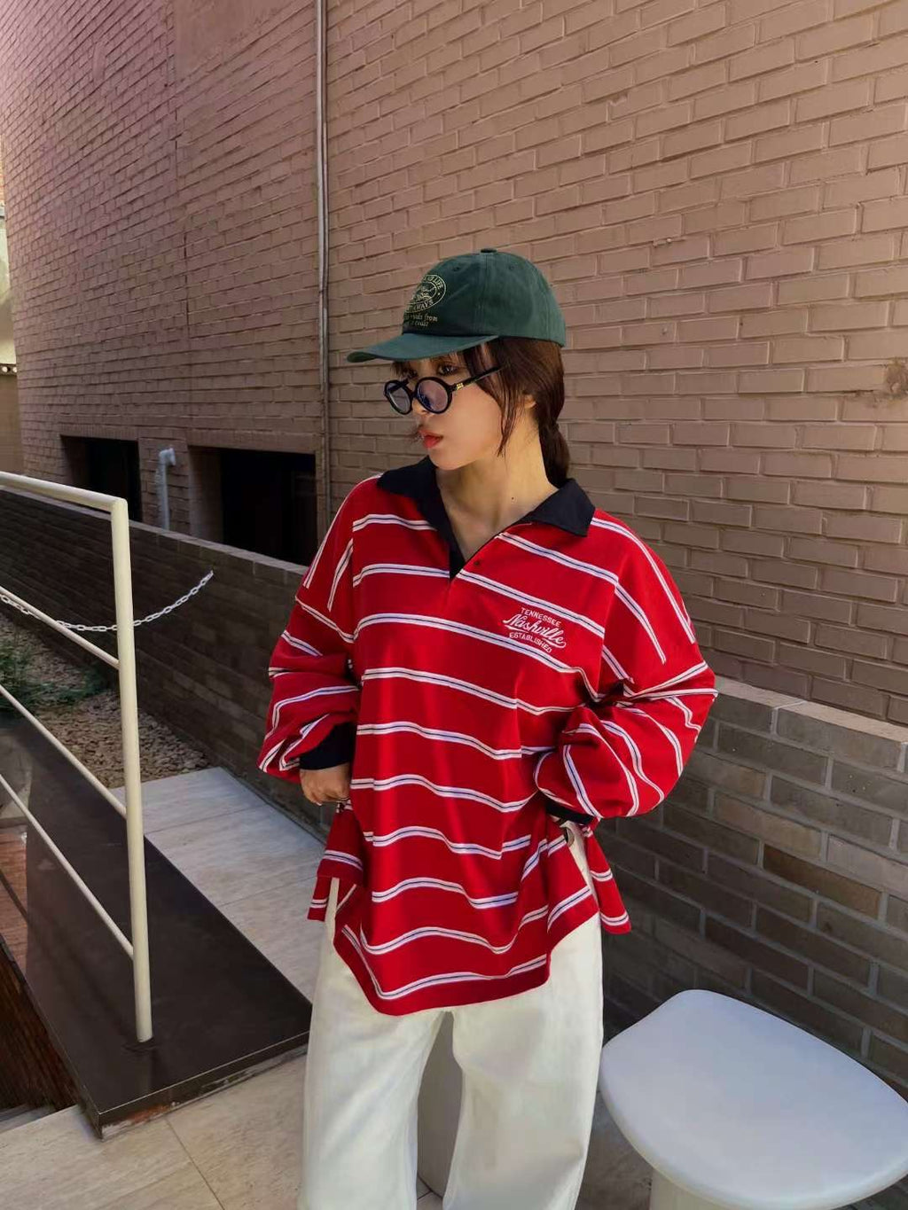橫間Polo長Tee