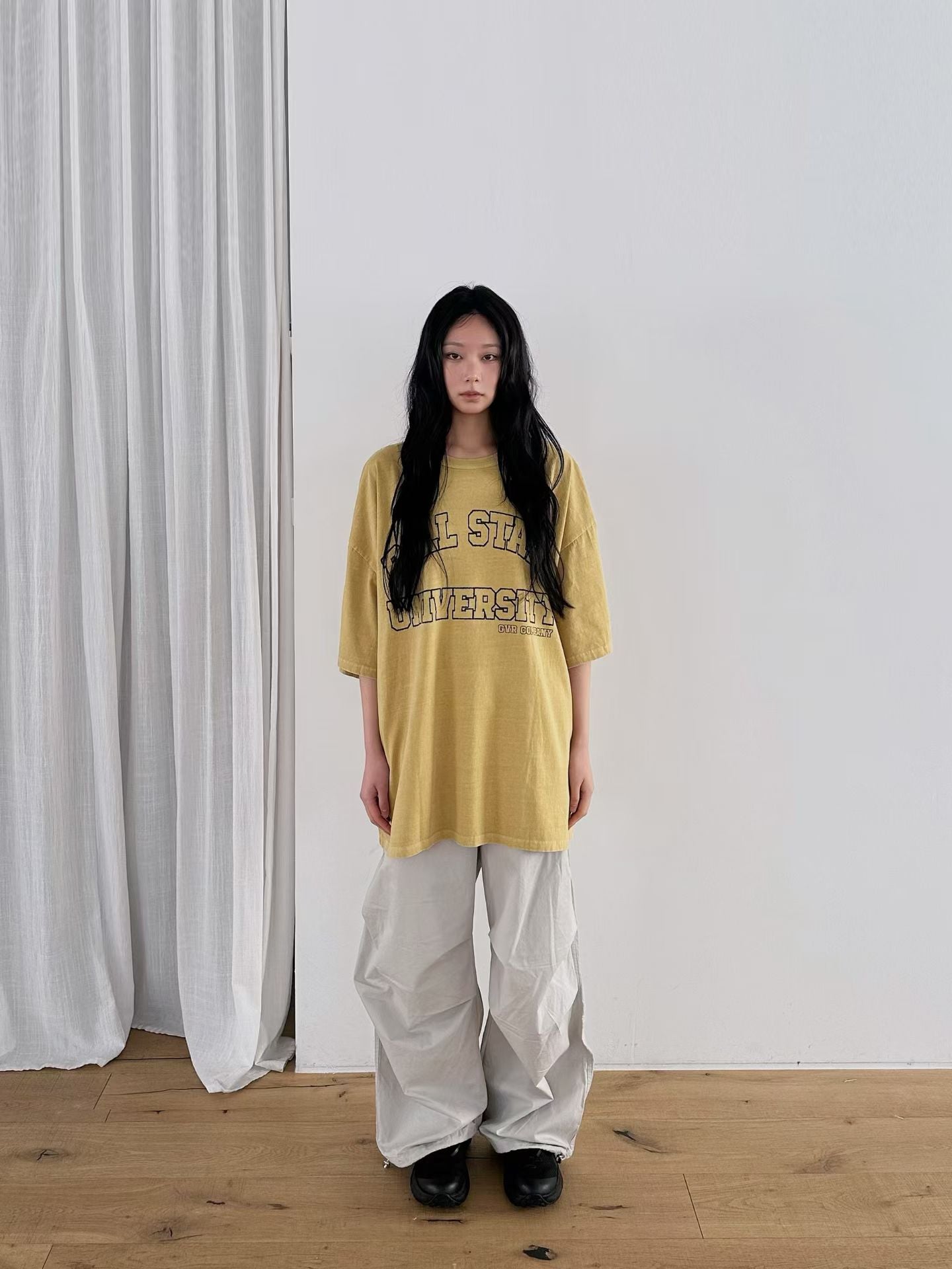 “BALL STATE”洗水長Tee