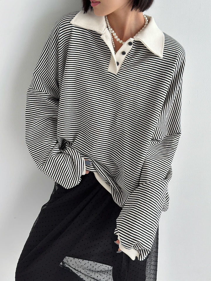 Hengjian polo collar sweatshirt