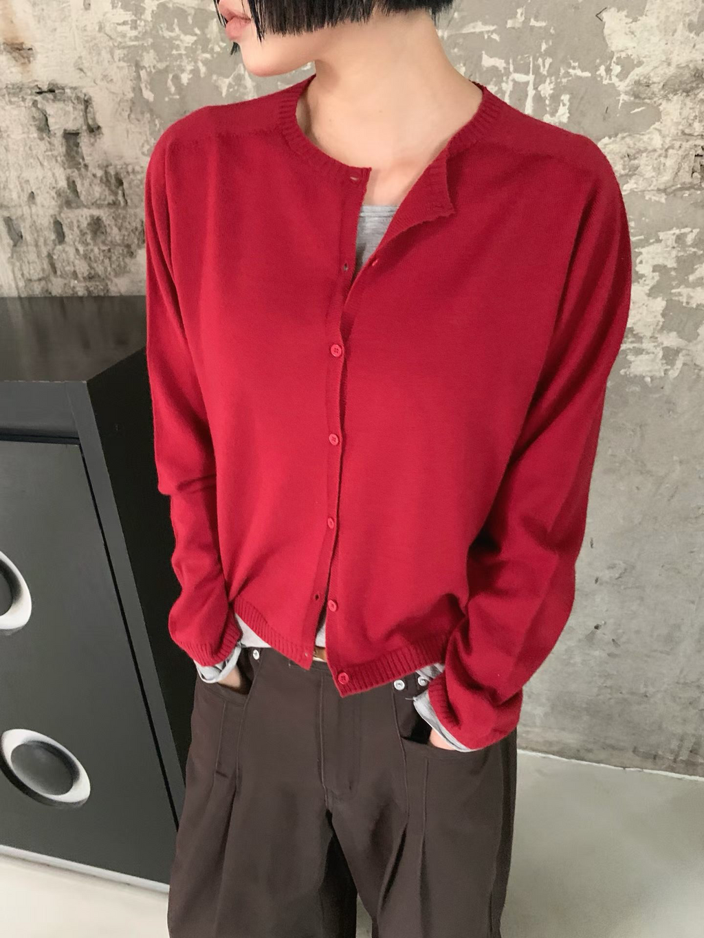 圓領Cardigan