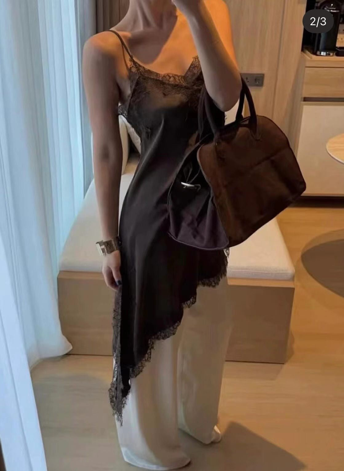 𢇁質lace吊帶連身裙