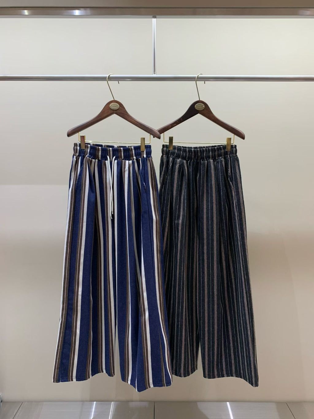 彩間磨毛闊腳褲