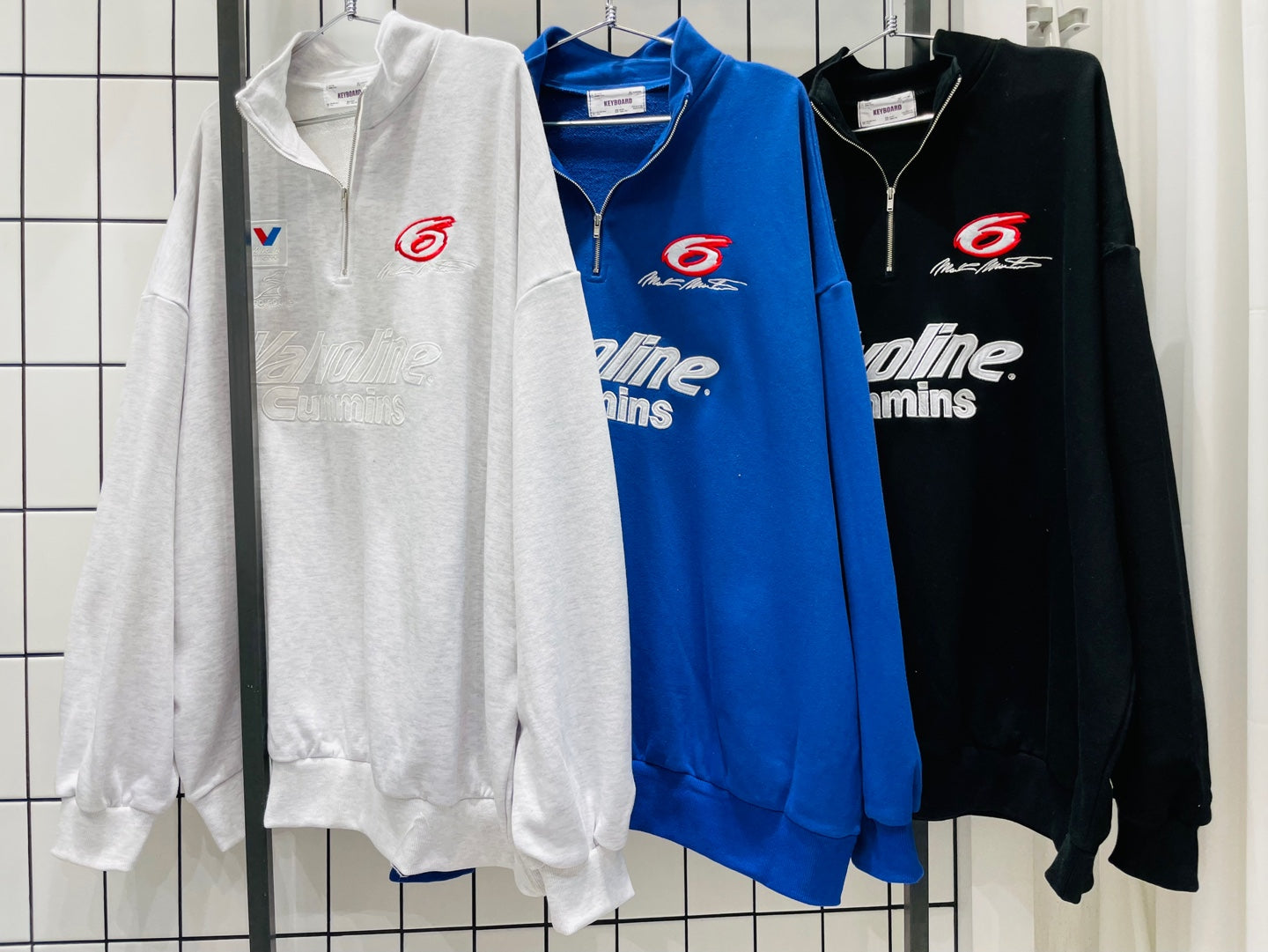 拉鍊"valvoline"長衛衣