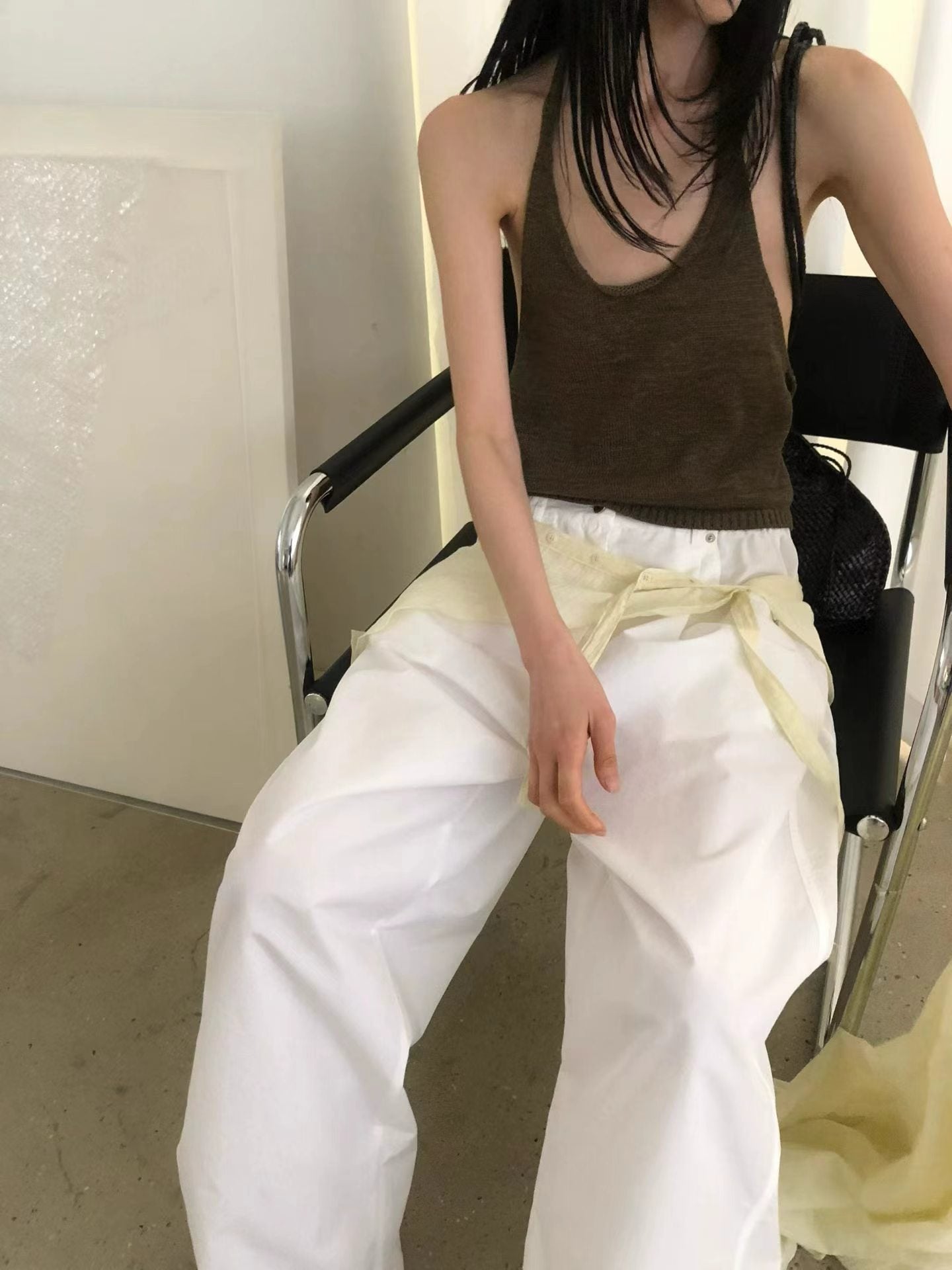 兩側束腰褲
