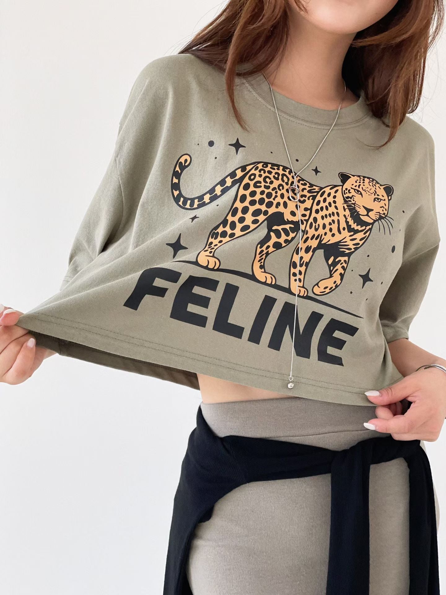 FELINE豹短Tee