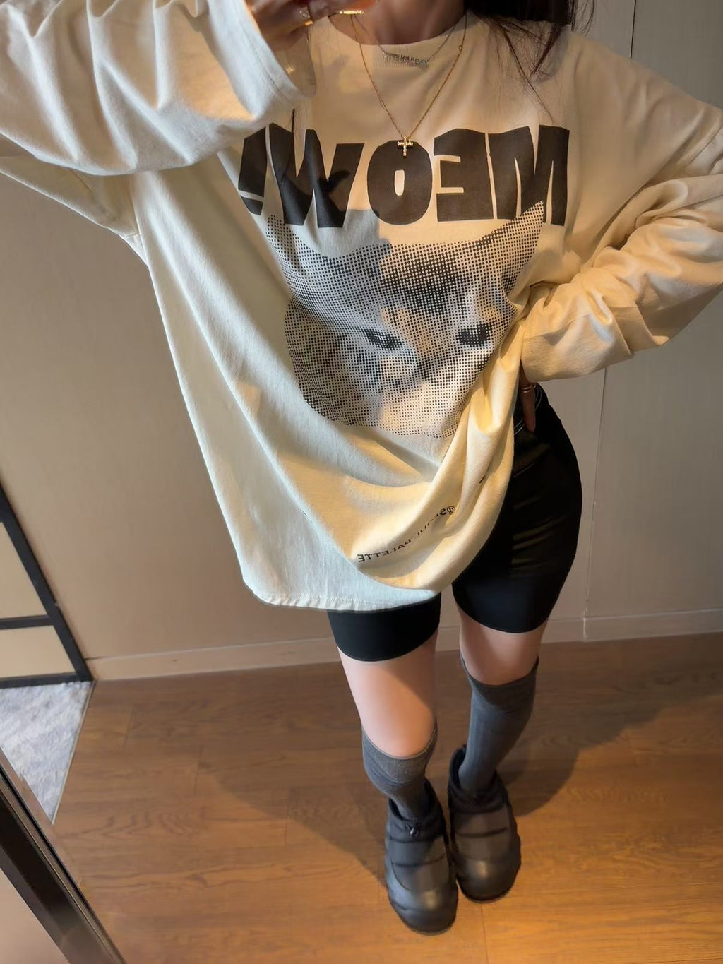 “MEOW”貓貓長Tee