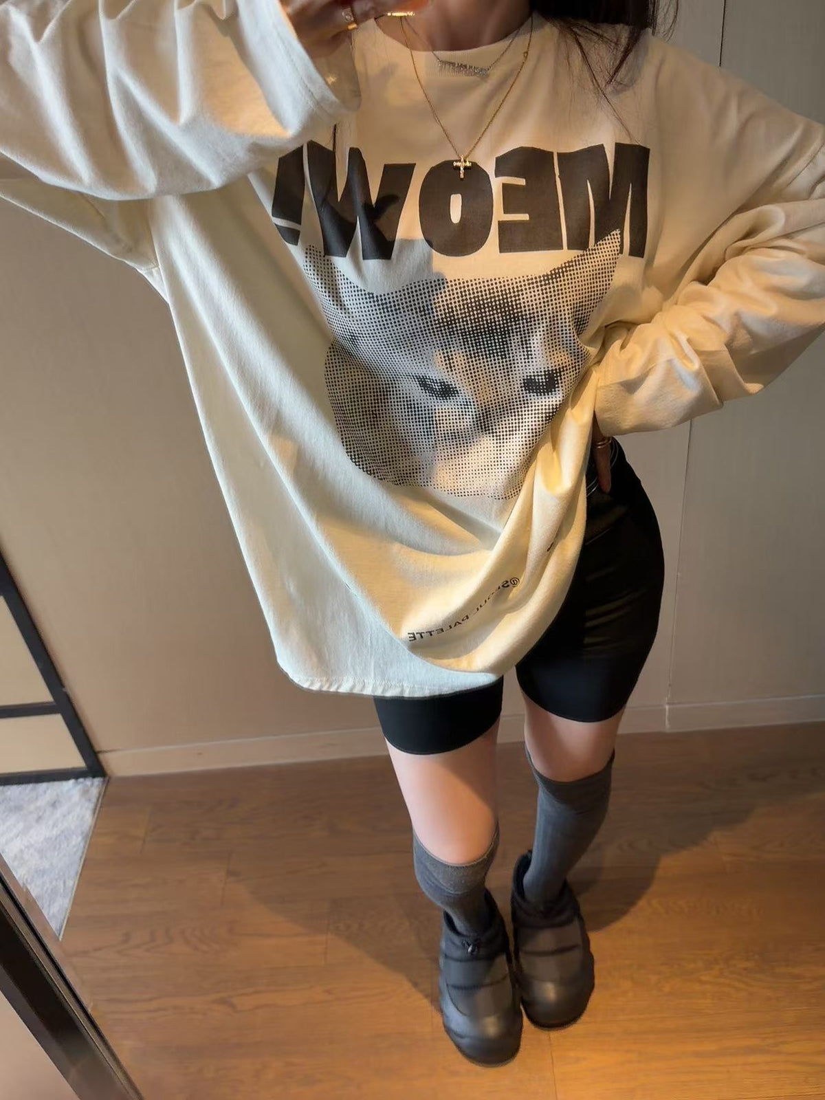 “MEOW”貓貓長Tee