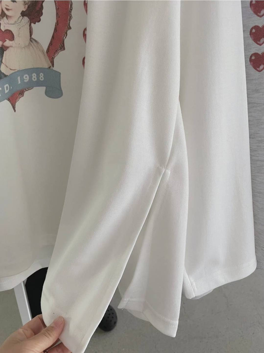 天使側開叉衛衣