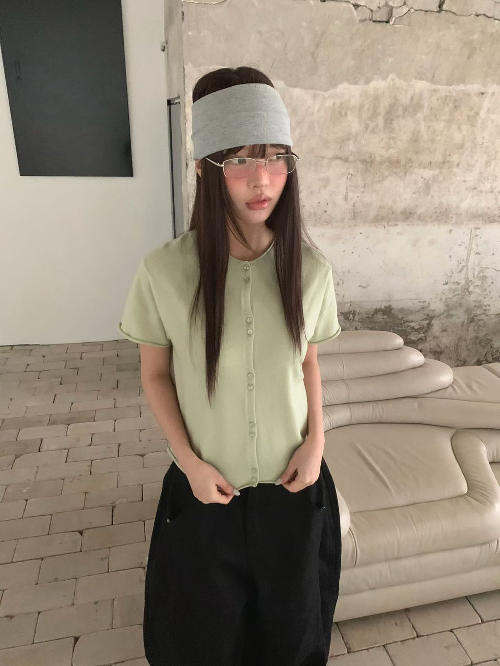 短袖線外套