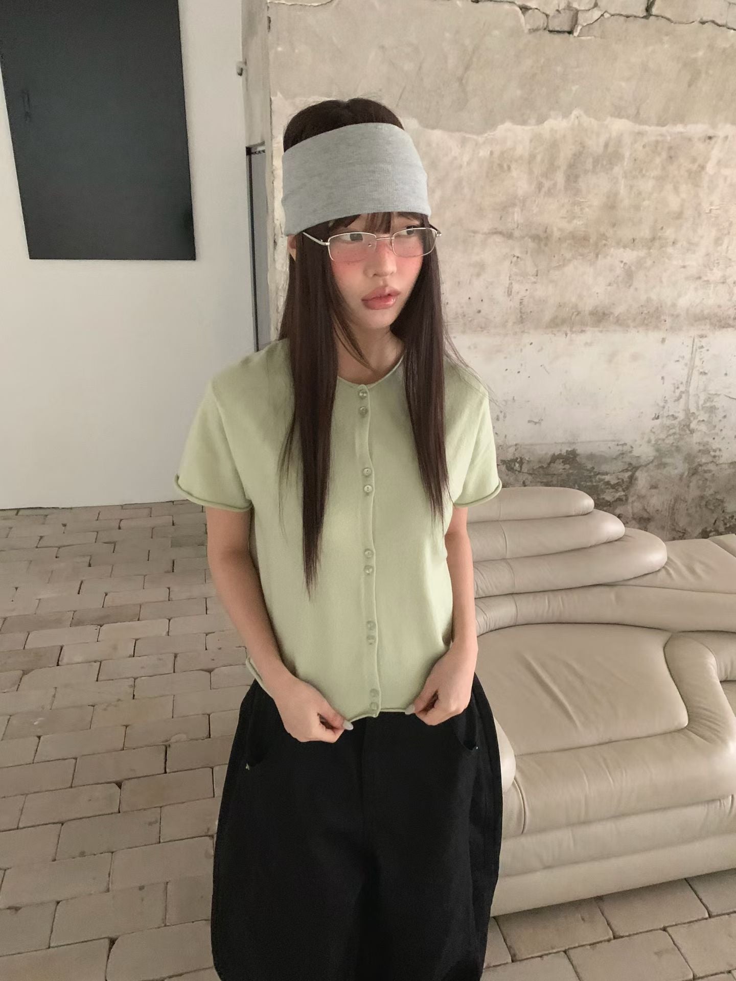 短袖線外套
