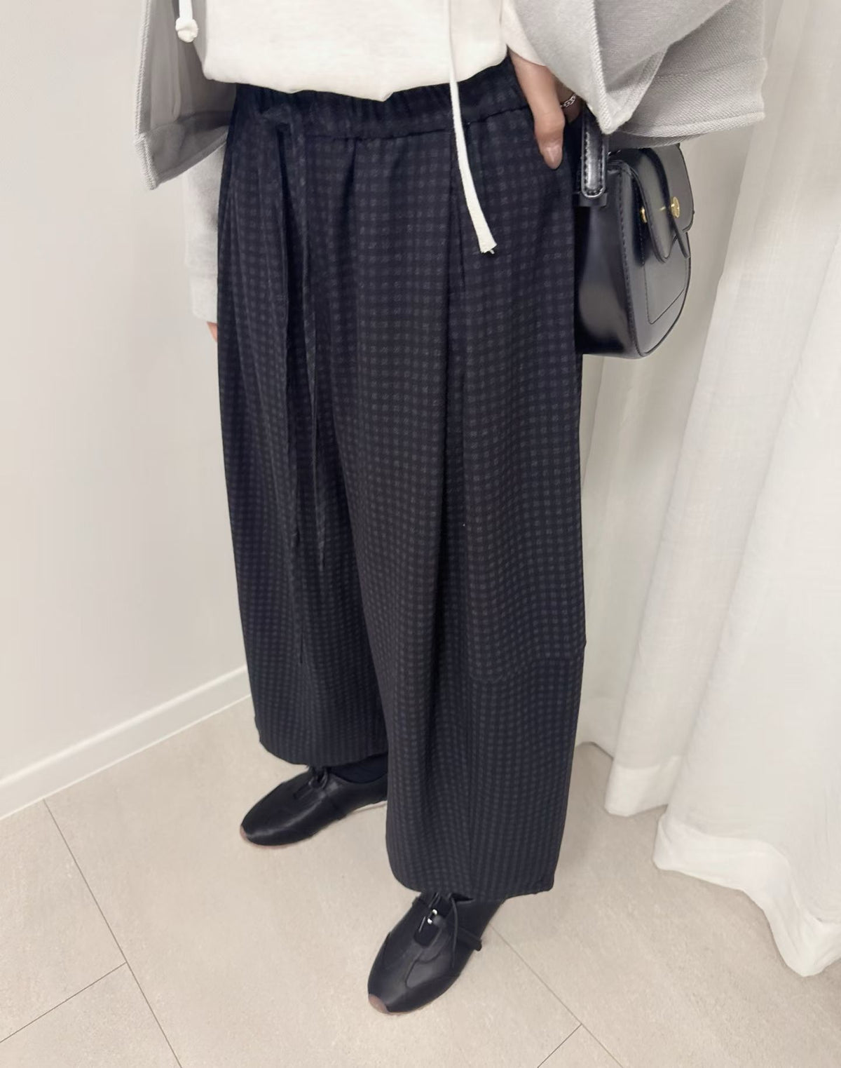 細格仔九分褲