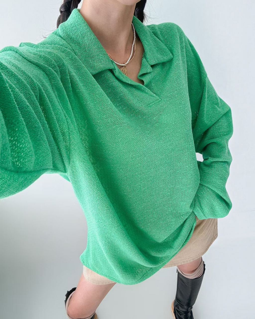 反領長Tee