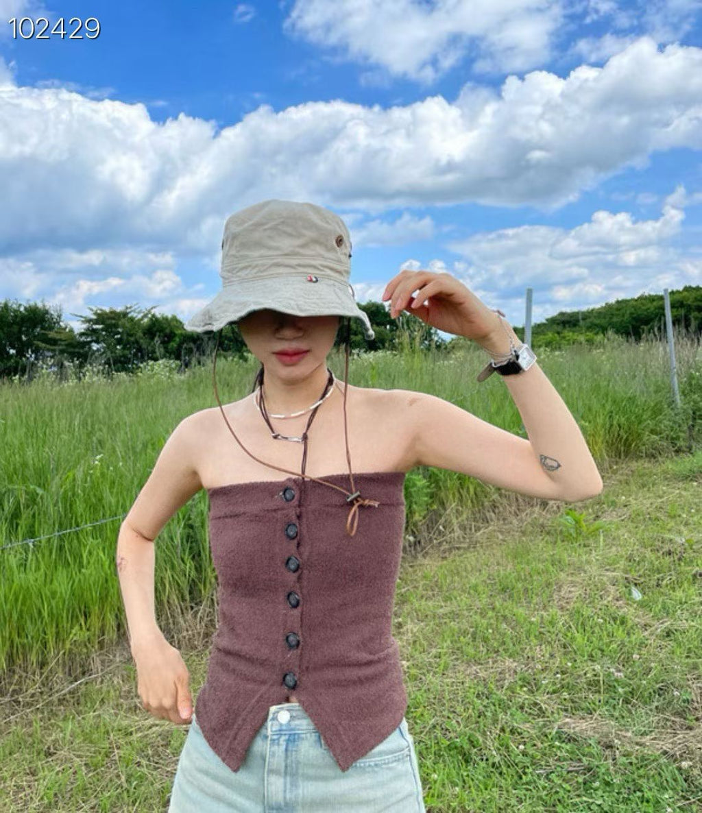 color block outdoor hat