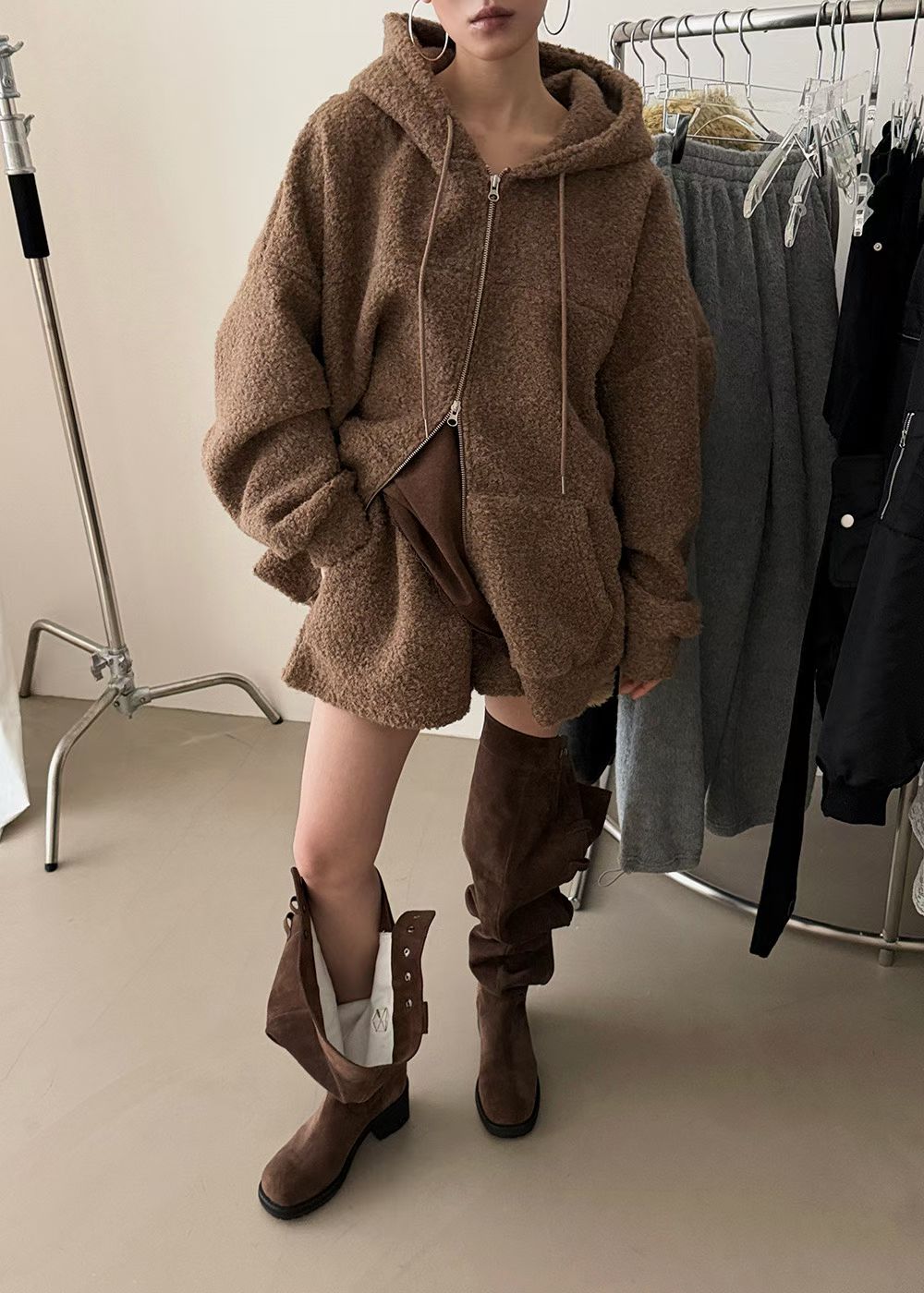 毛毛外套(set裝可另購毛毛短褲)