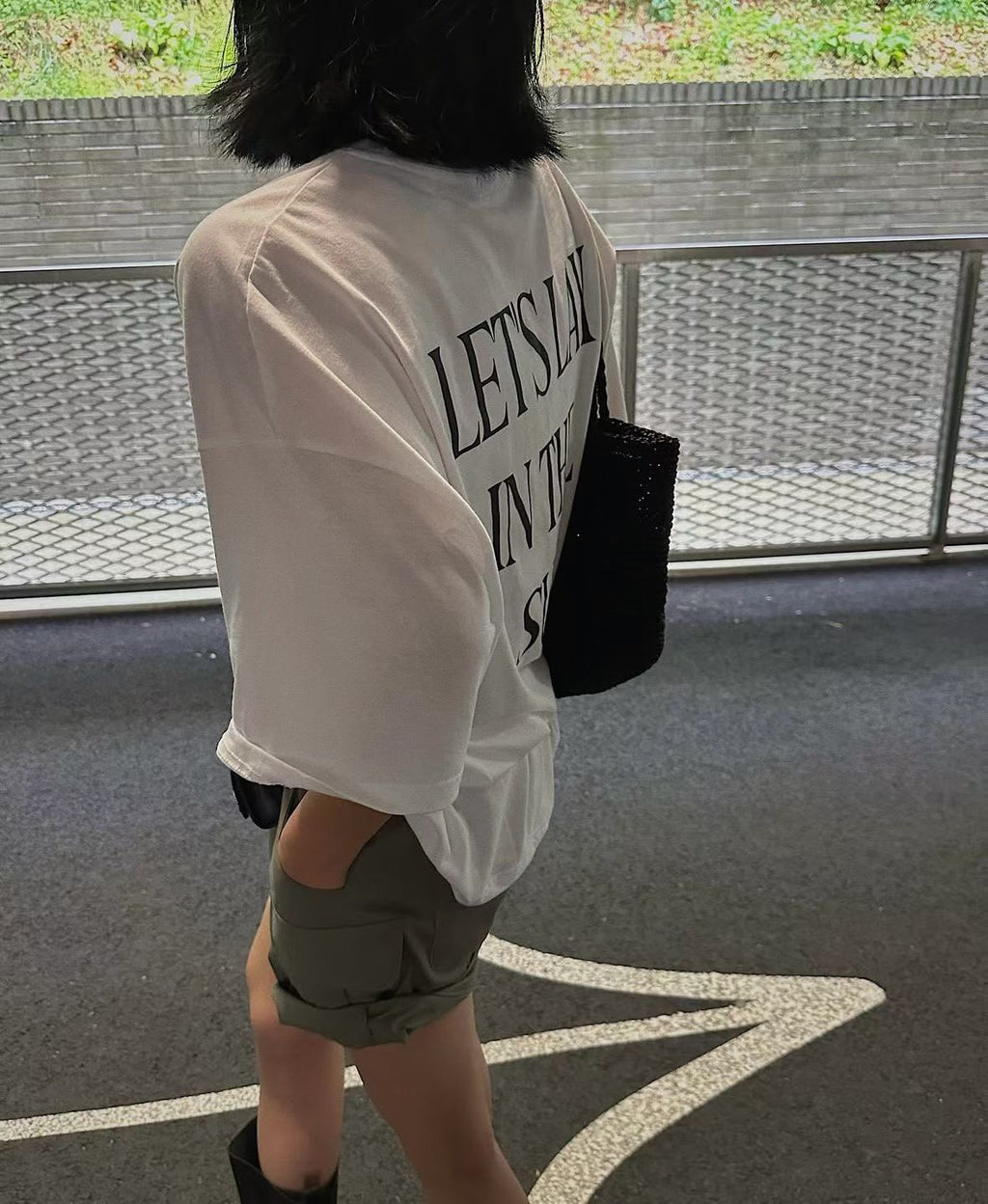 英文字pocket長Tee
