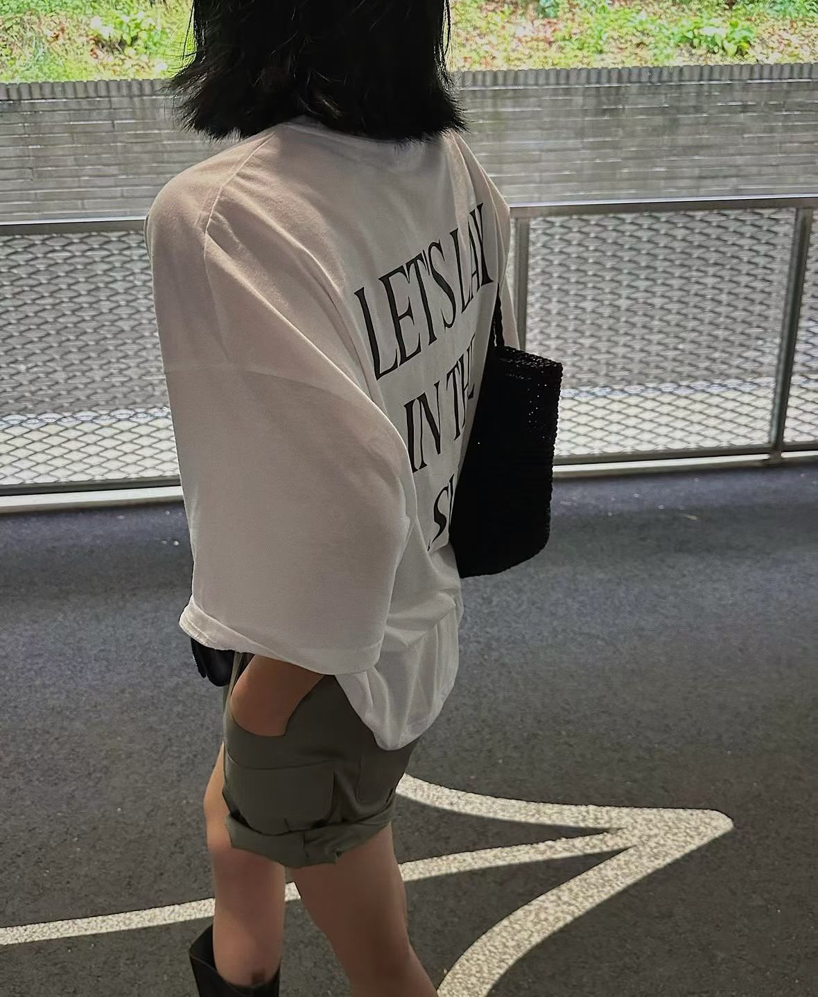 英文字pocket長Tee