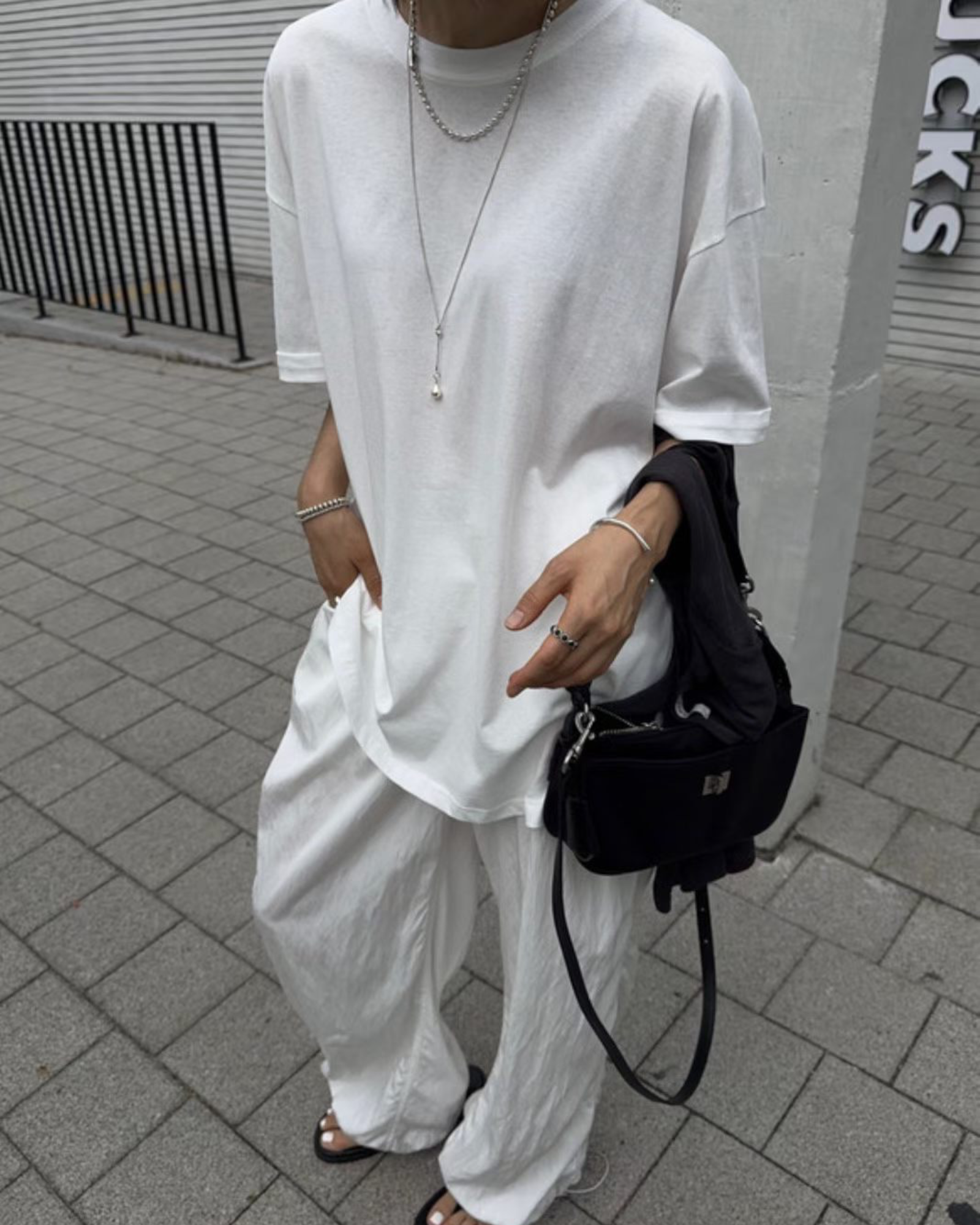 摺袖長Tee
