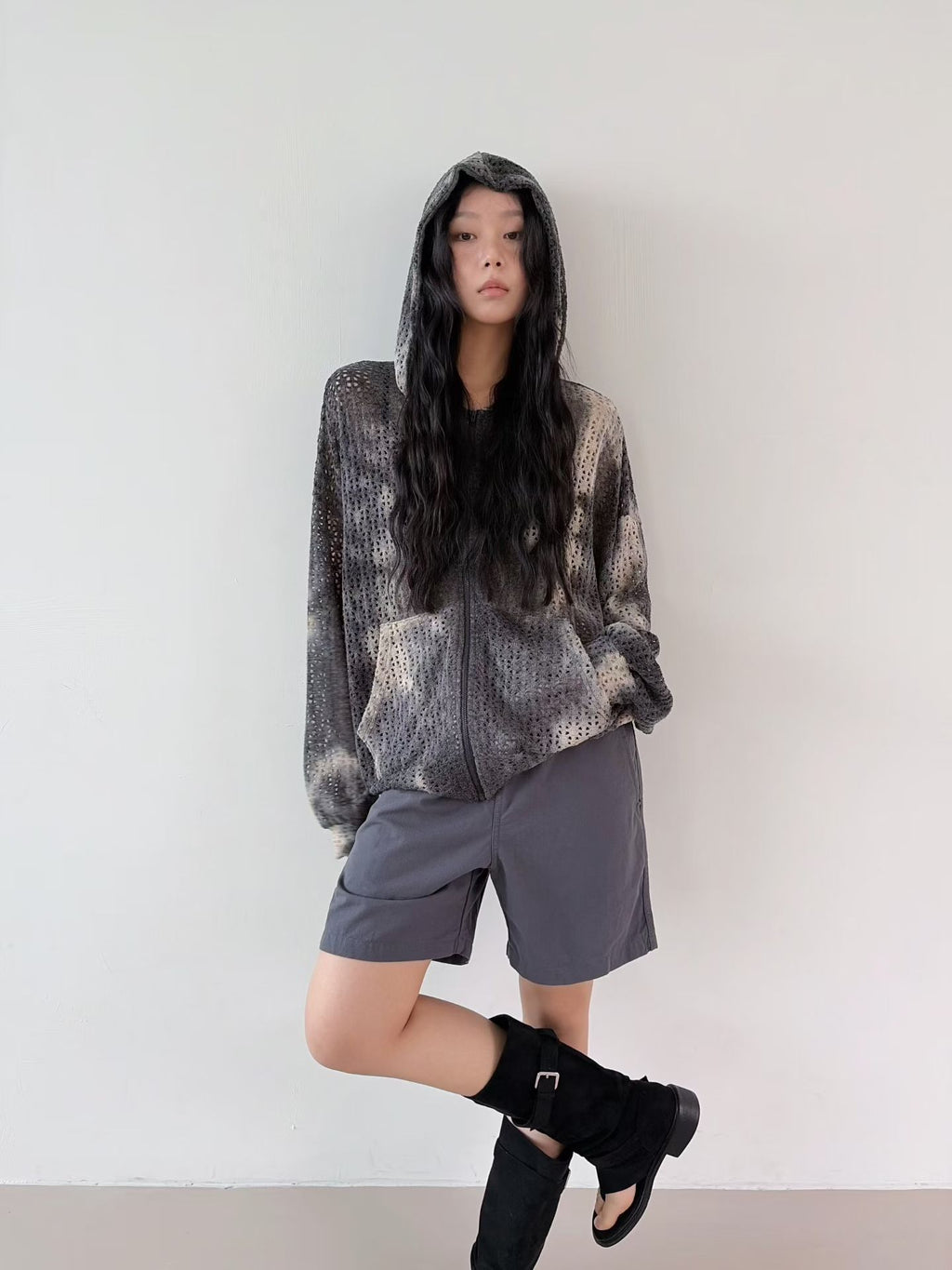 Lace有帽外套