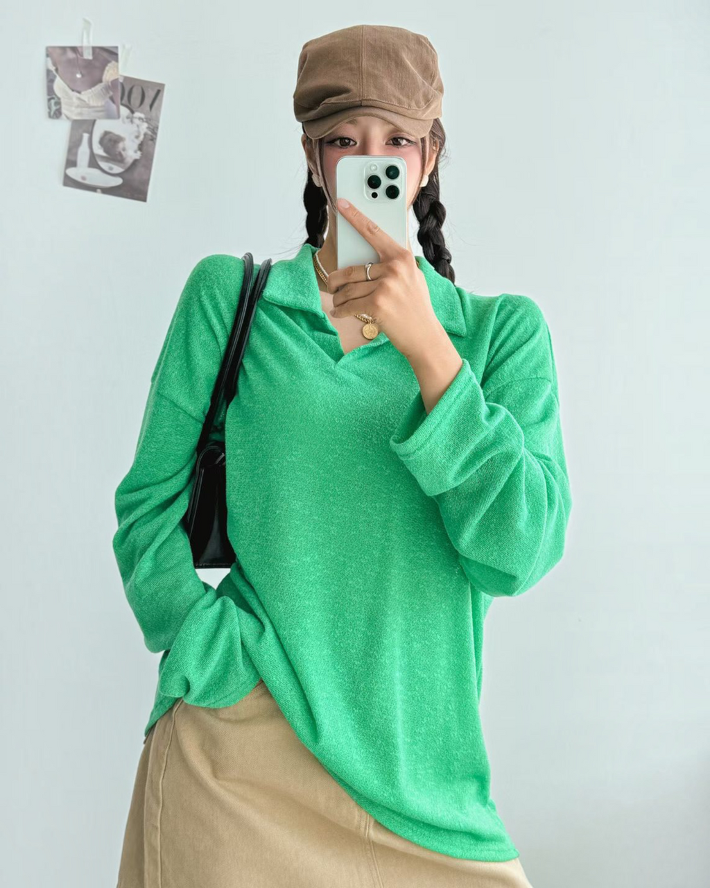 反領長Tee