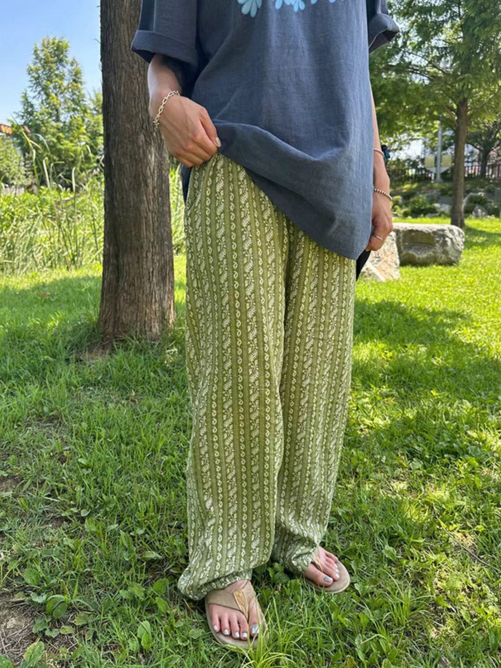 印第安花紋長褲
