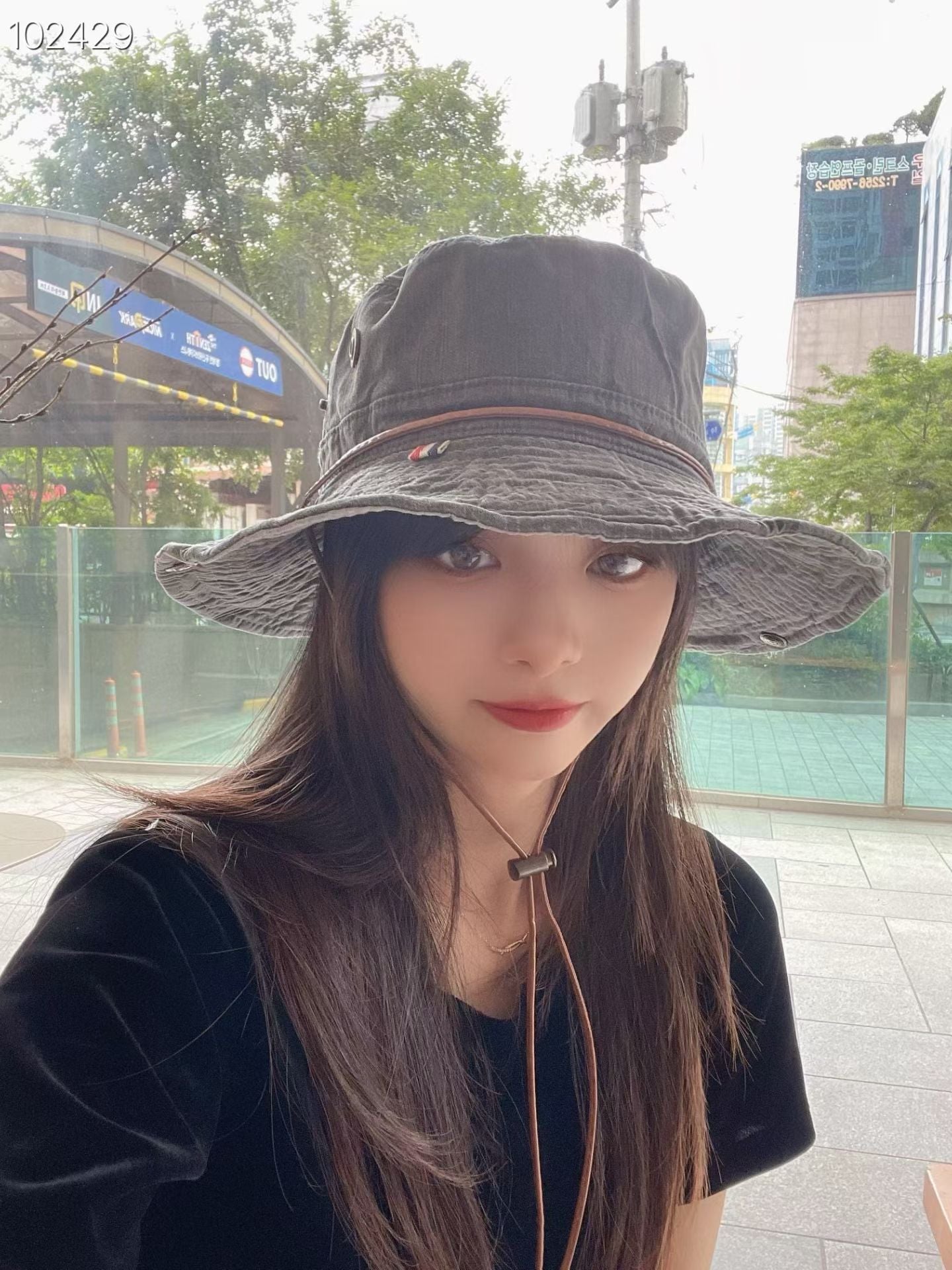 color block outdoor hat