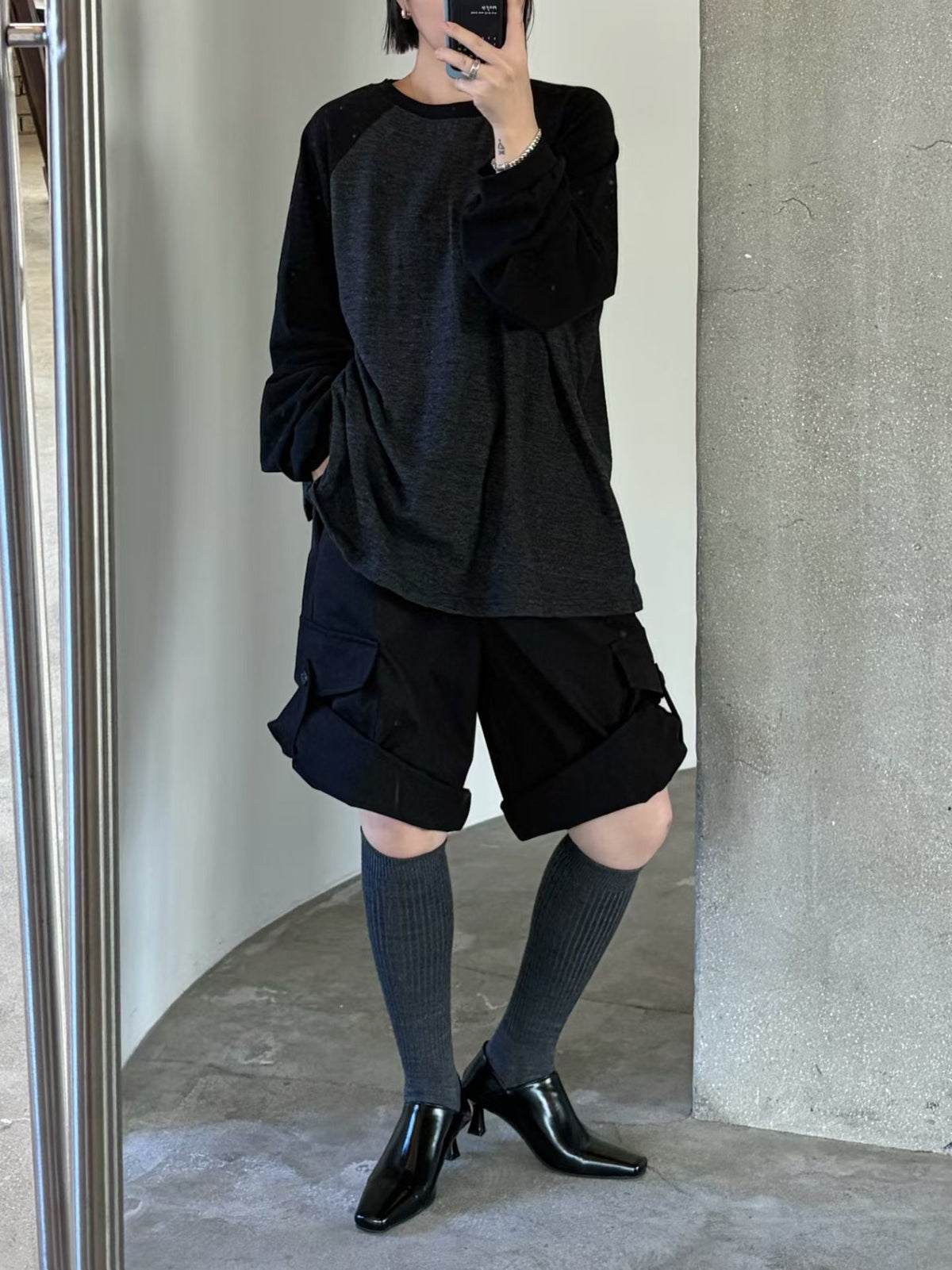 可摺腳四骨軍褲