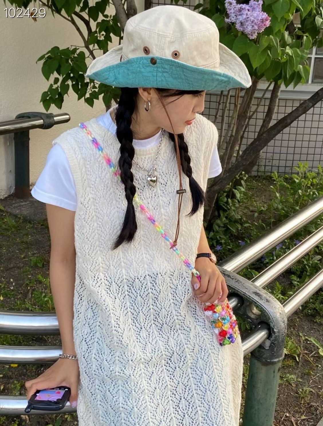color block outdoor hat