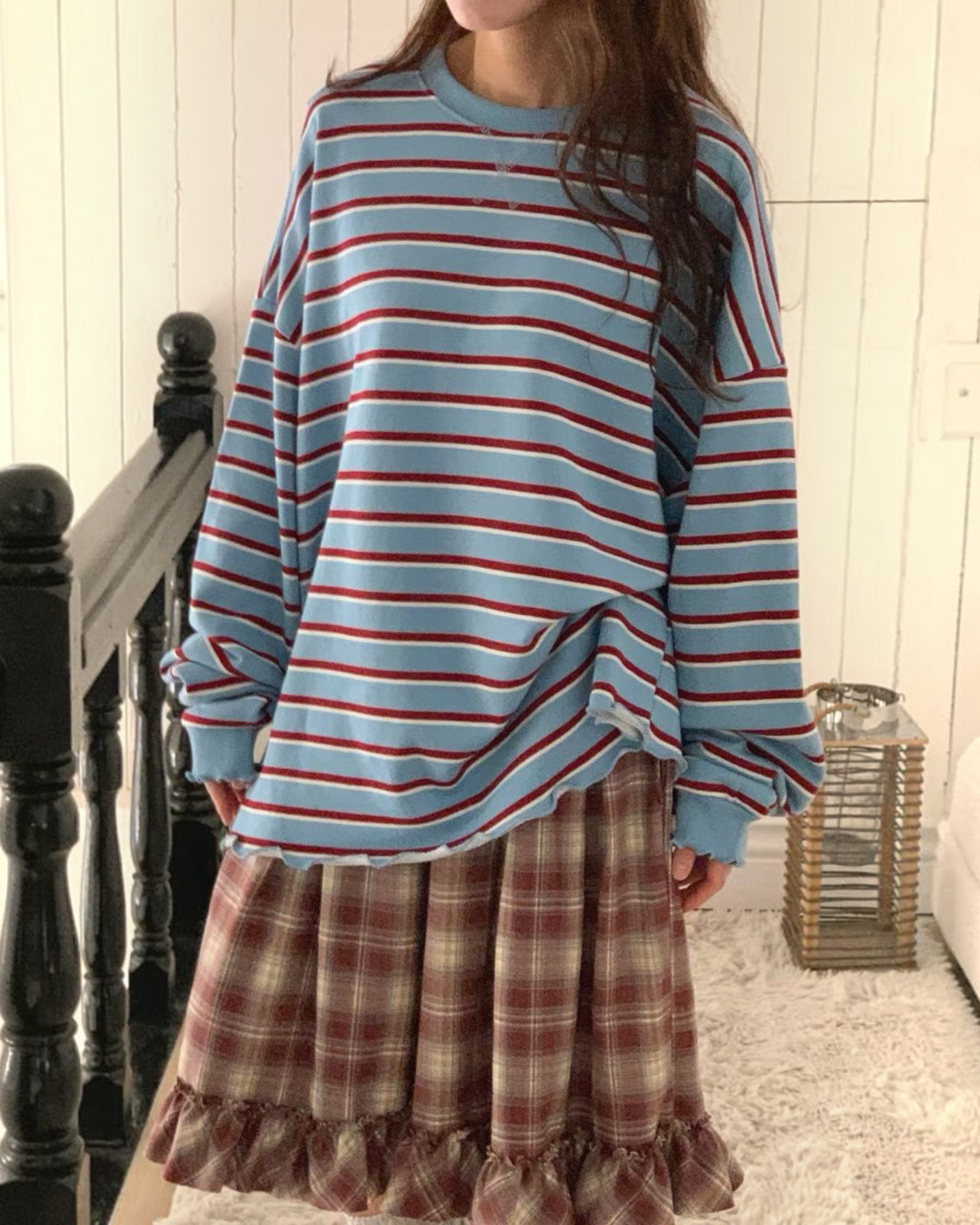 橫間波浪邊長Tee