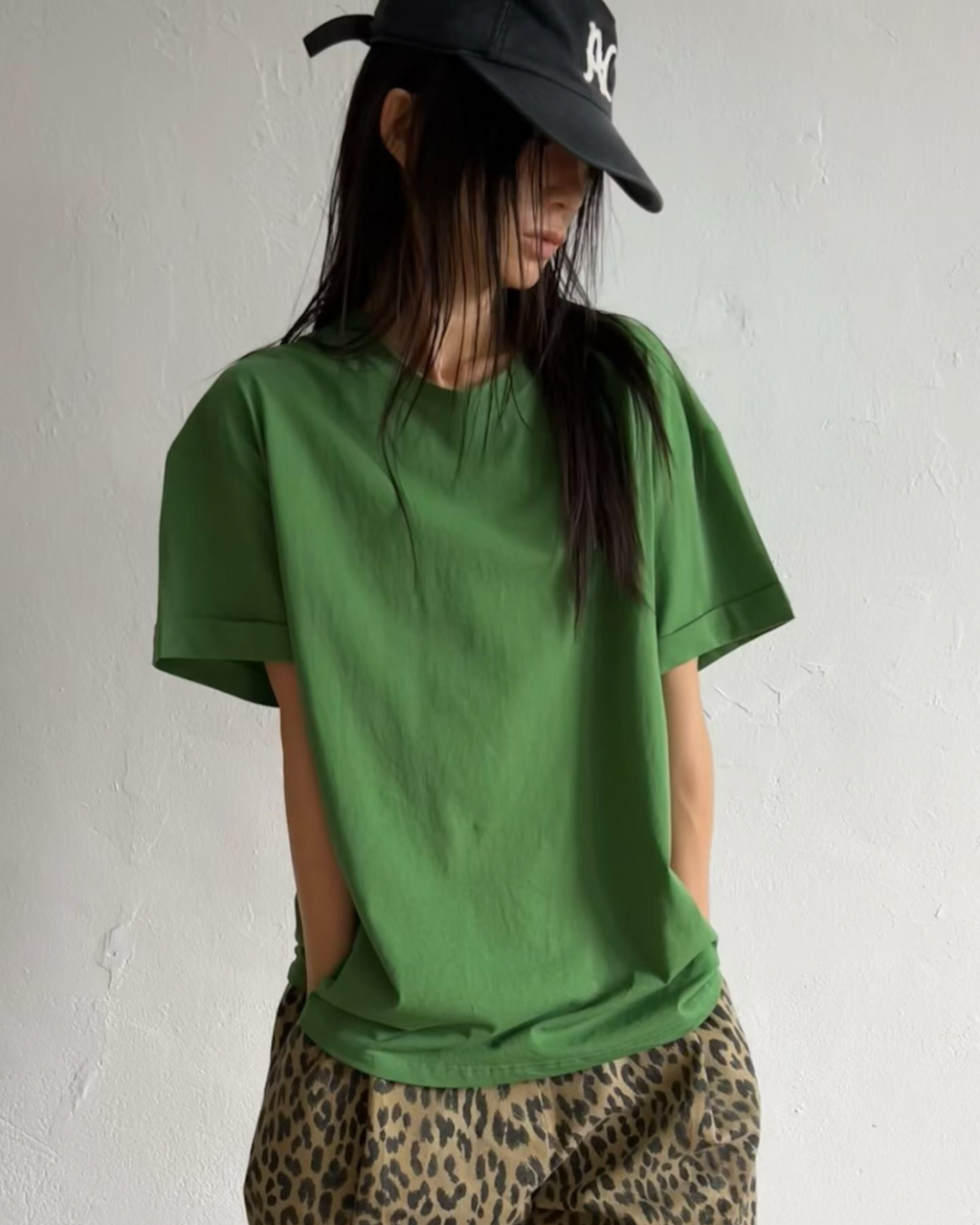 摺袖長Tee