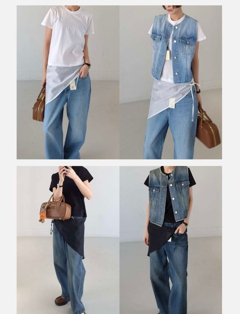 Bottom piece chiffon Tee