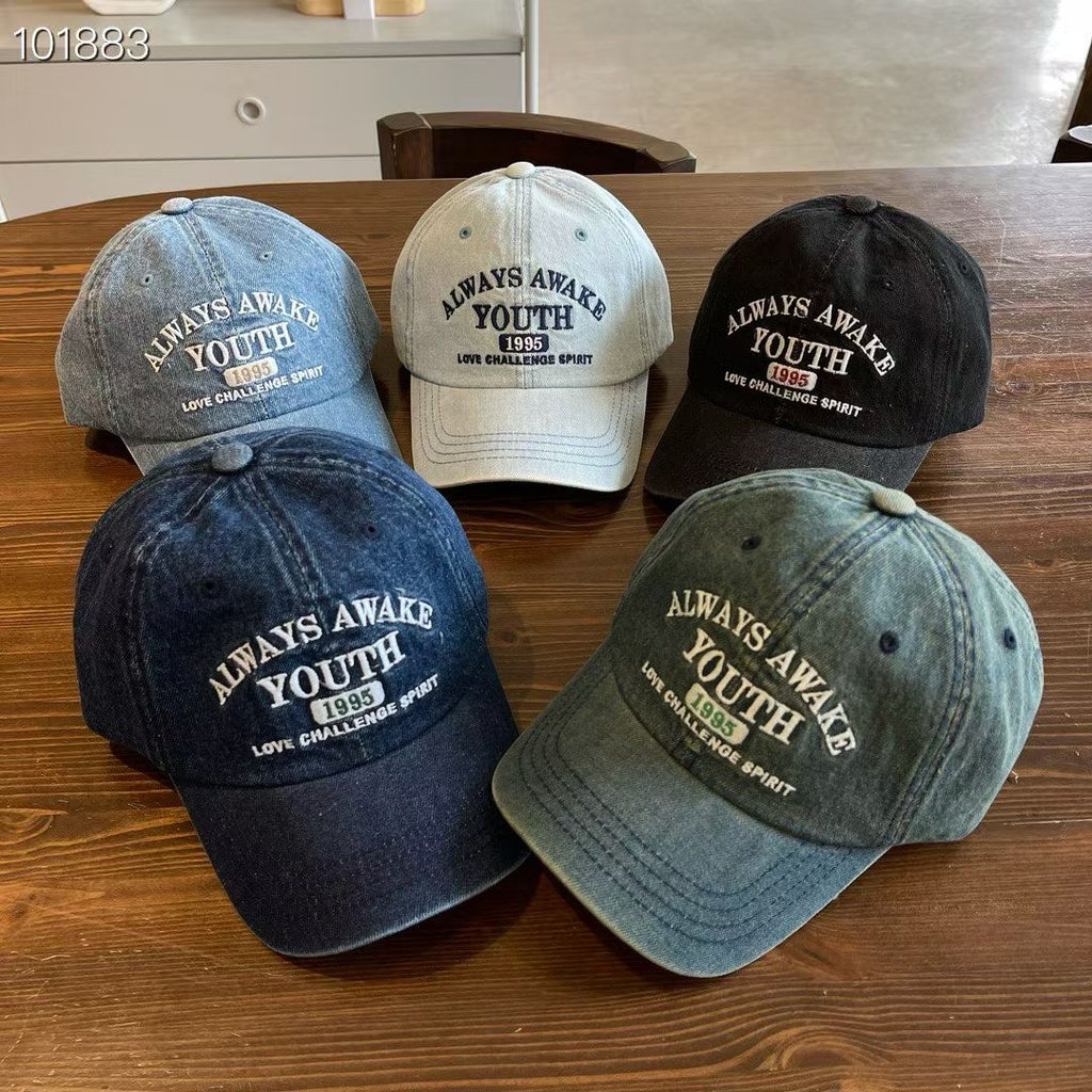 洗水牛仔cap