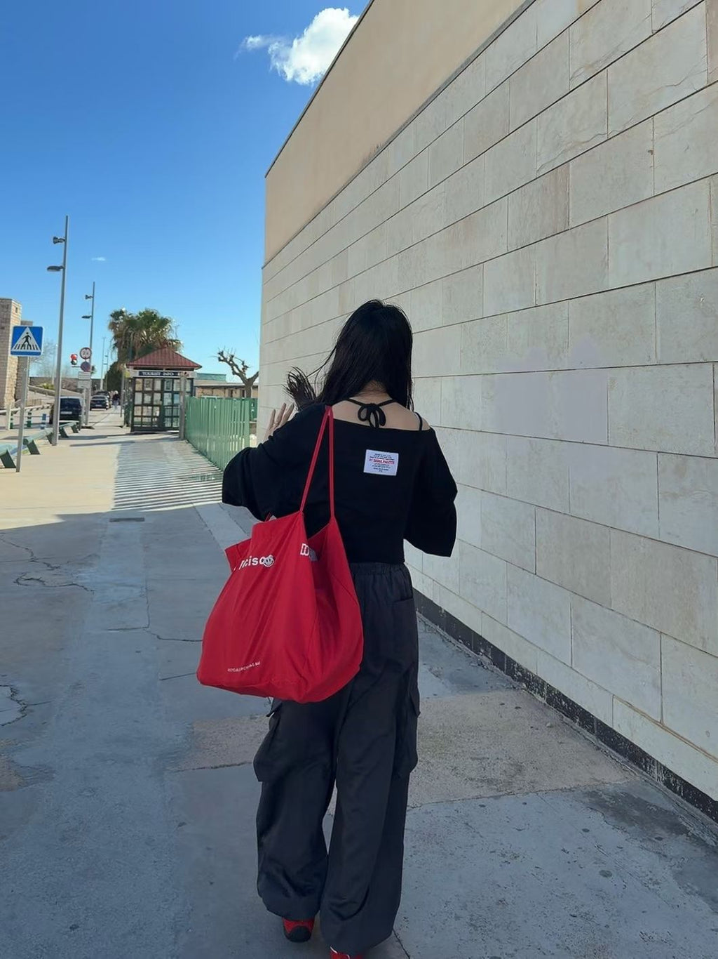 綁頸吊帶短Tee set