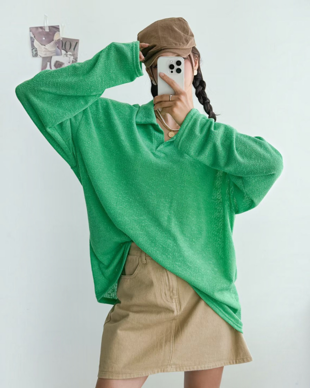 反領長Tee