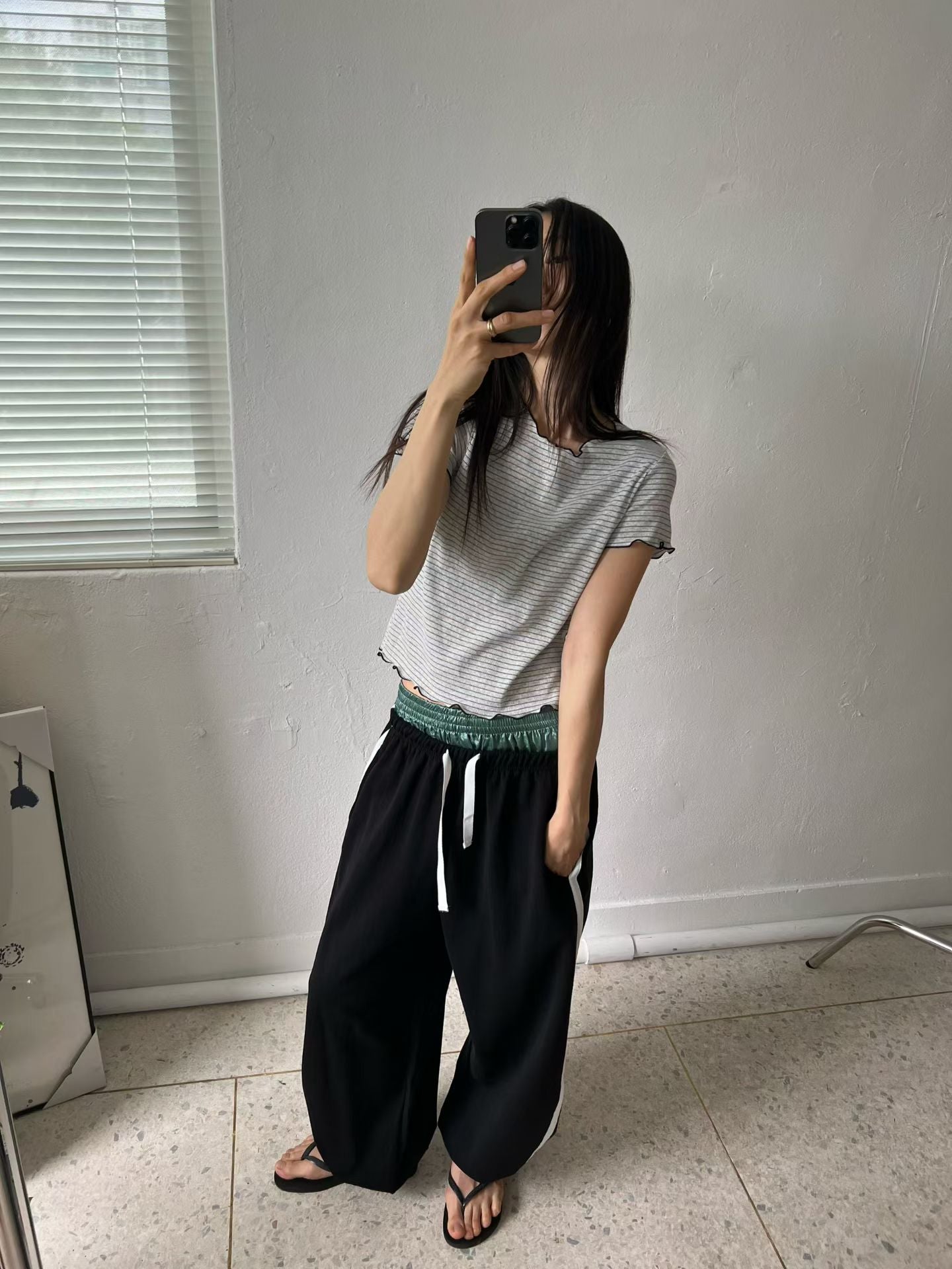 側間束腳布褲