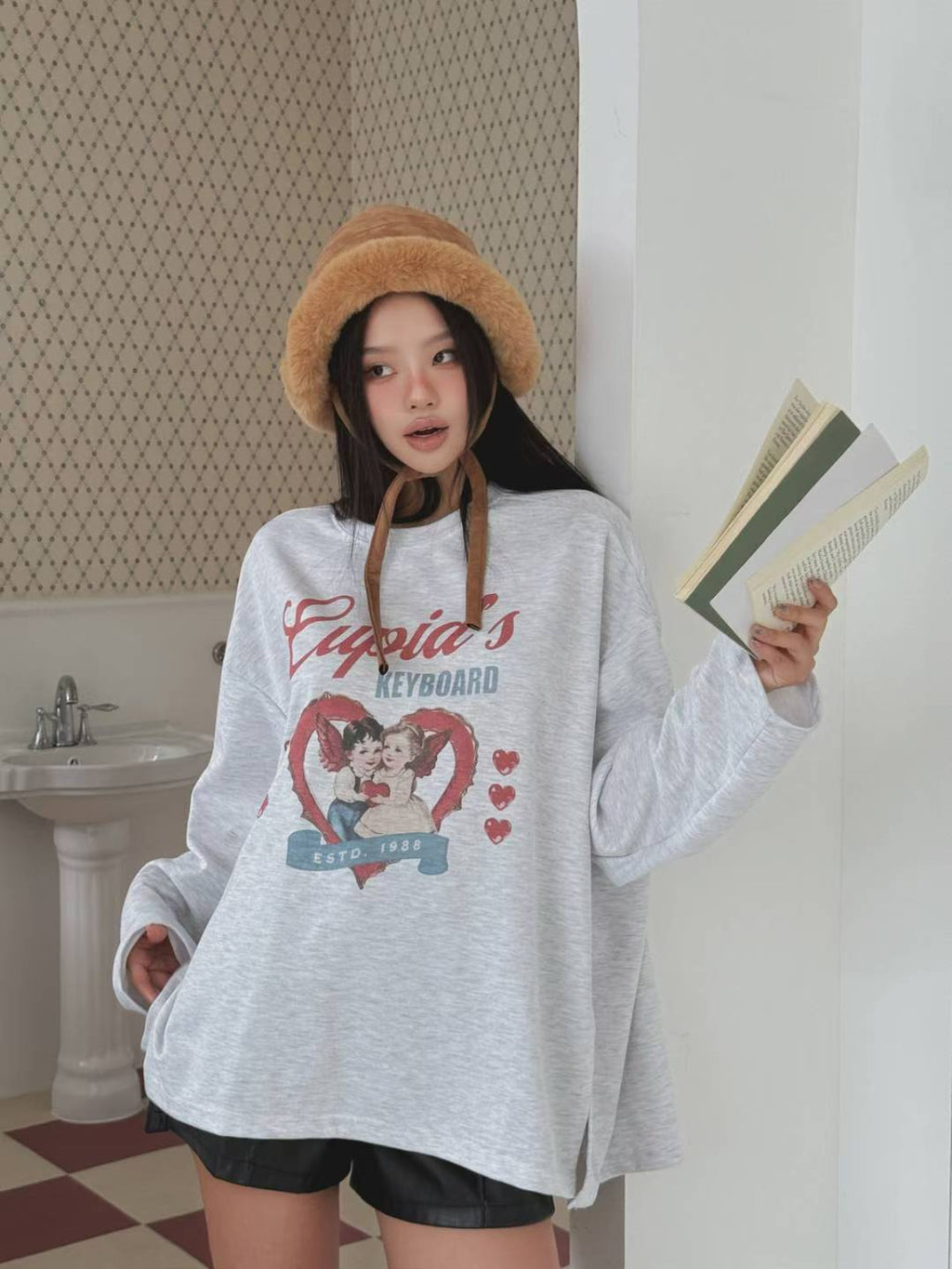 天使側開叉衛衣