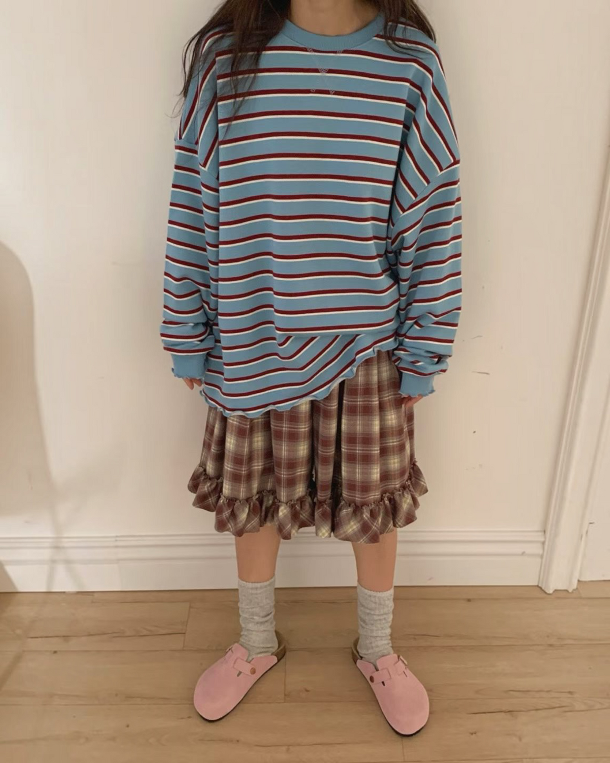 橫間波浪邊長Tee