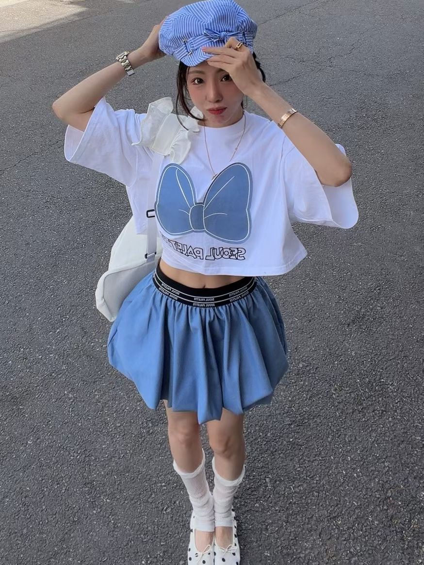 泡泡腳牛仔裙