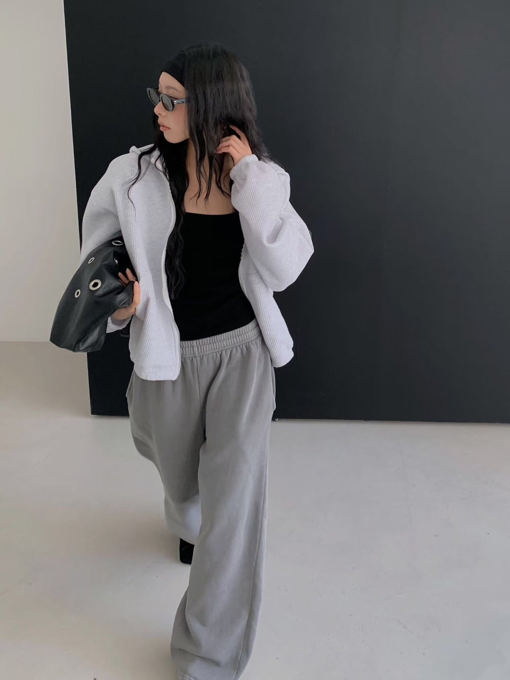 索腳抓毛裏洗水布褲